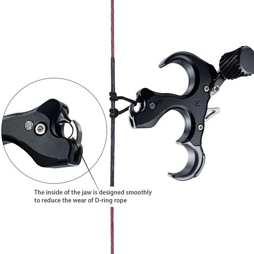 Compound Bow Aid Releaser with Wrist Straps and Adjustment Tool,Archery Release Aids with 3 Thumb Release Adjustable,Aluminum Alloy Aids.for Left and Right Handers. (Black)