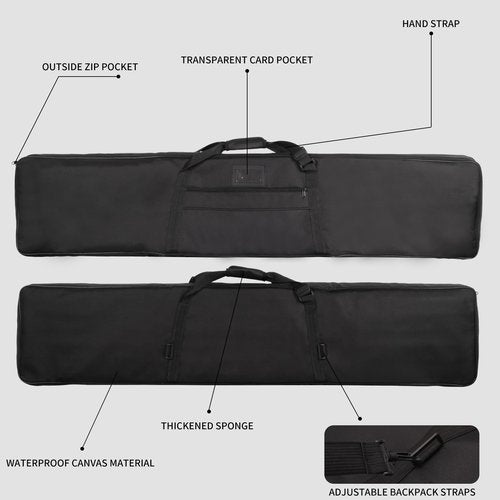 SPG Archery Recurve Bow Case for Longbow and Traditional Bow, 2 Sizes Longbow Case Full Length Traditional Recurve Bow Cases for Youth and Adults with Pocket to Store Arrow Quiver (68 Inch)