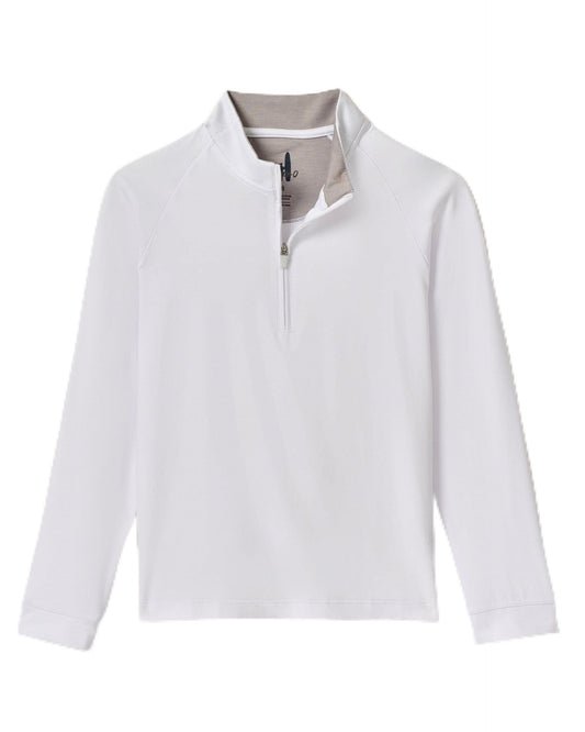 johnnie-O Boys Freeborne Jr. Performance 1/4 Zip Pullover White / 8