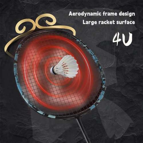 Badminton Racquet,Badminton Rackets,Black Myth Wukong is A Fully Carbon 4u Ultra Light and Durable Racket,Suitable for Outdoor Fitness and Professional Training (030)