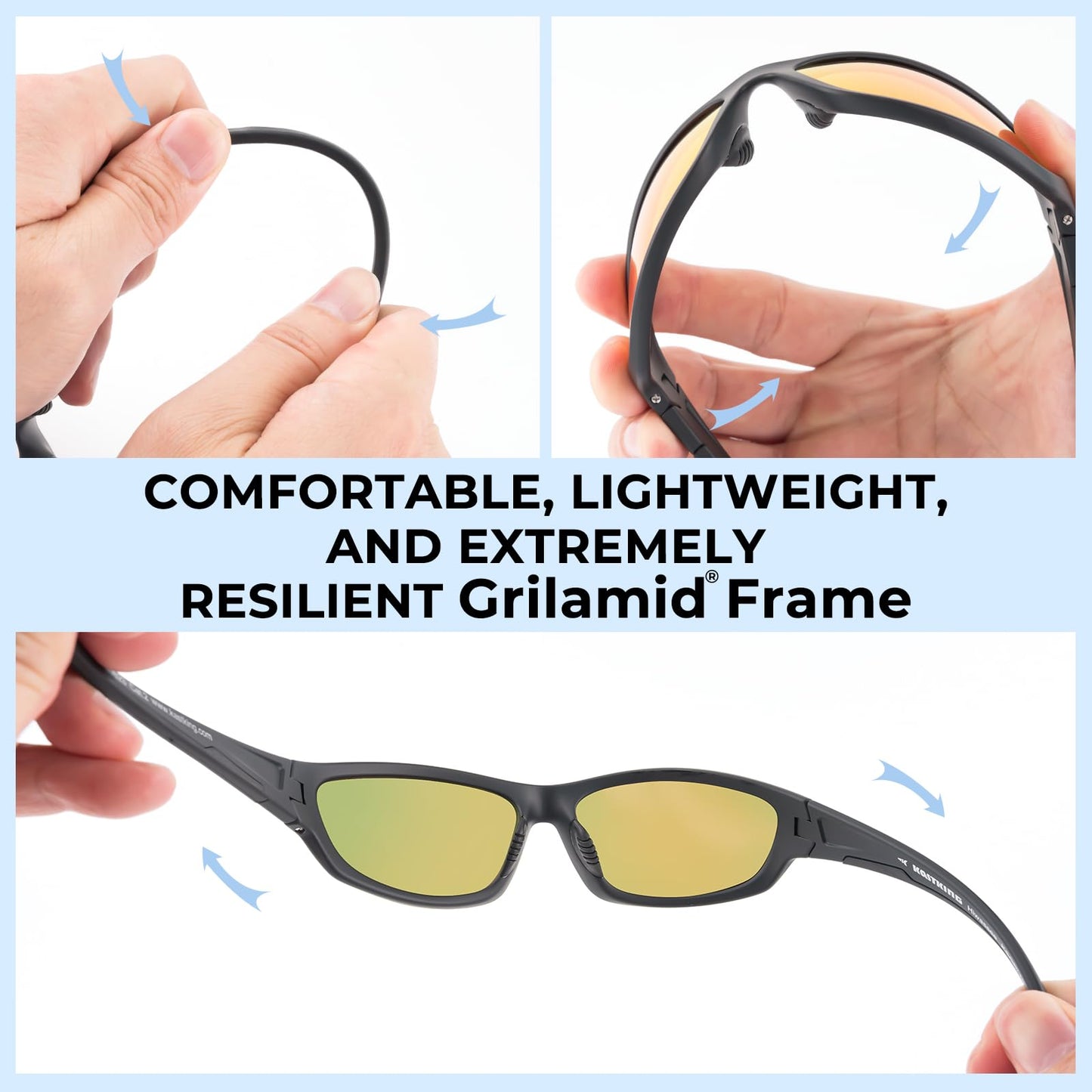 KastKing Hiwassee Polarized Sport Sunglasses for Men and Women, Wrap Sunglasses for Fishing Cycling and Running,UV Protection