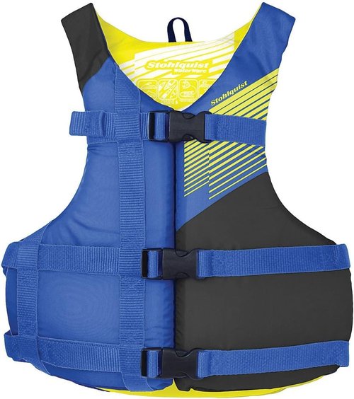 Stohlquist Fit Youth Life Jacket - Coast Guard Approved, High Mobility PFD, Buoyancy Foam, Fully Adjustable for Children