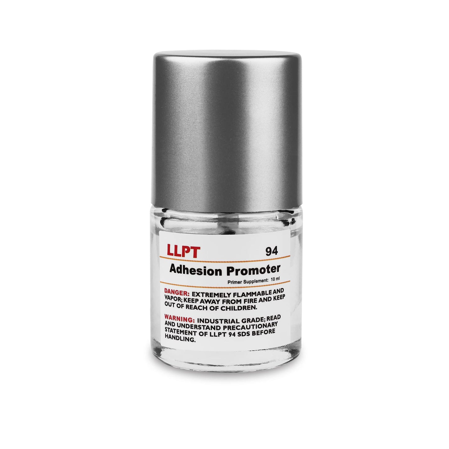 LLPT 94 Adhesion Promoter 10ml Bottle Primer with 10 Dry Wipes for Automotive & DIY, Enhances Bonding for Acrylic Double Sided Mounting Tape, Fast-Drying, Brush-On, Suitable for Plastic Metal Glass