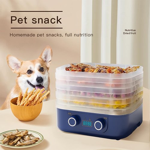 Compact Food Dehydrator for Fruits, Meat, Vegetables, Candy & Snacks (Blue)