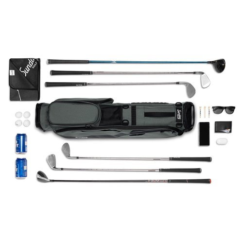 El Camino Golf Bag by Sunday Golf - Lightweight Stand Bag with Double Strap – Easy to Carry – Fits a Full Set of Clubs. Perfect for Walkers, Minimalist Golfers, and Golf Carts (Matte Black)