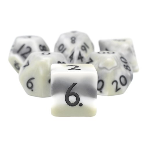 Snow Camo Matte DND Dice Set | 7pc Polyhedral Dice Set for D&D and TTRPGs | Random Encounter Dice | Limited Edition
