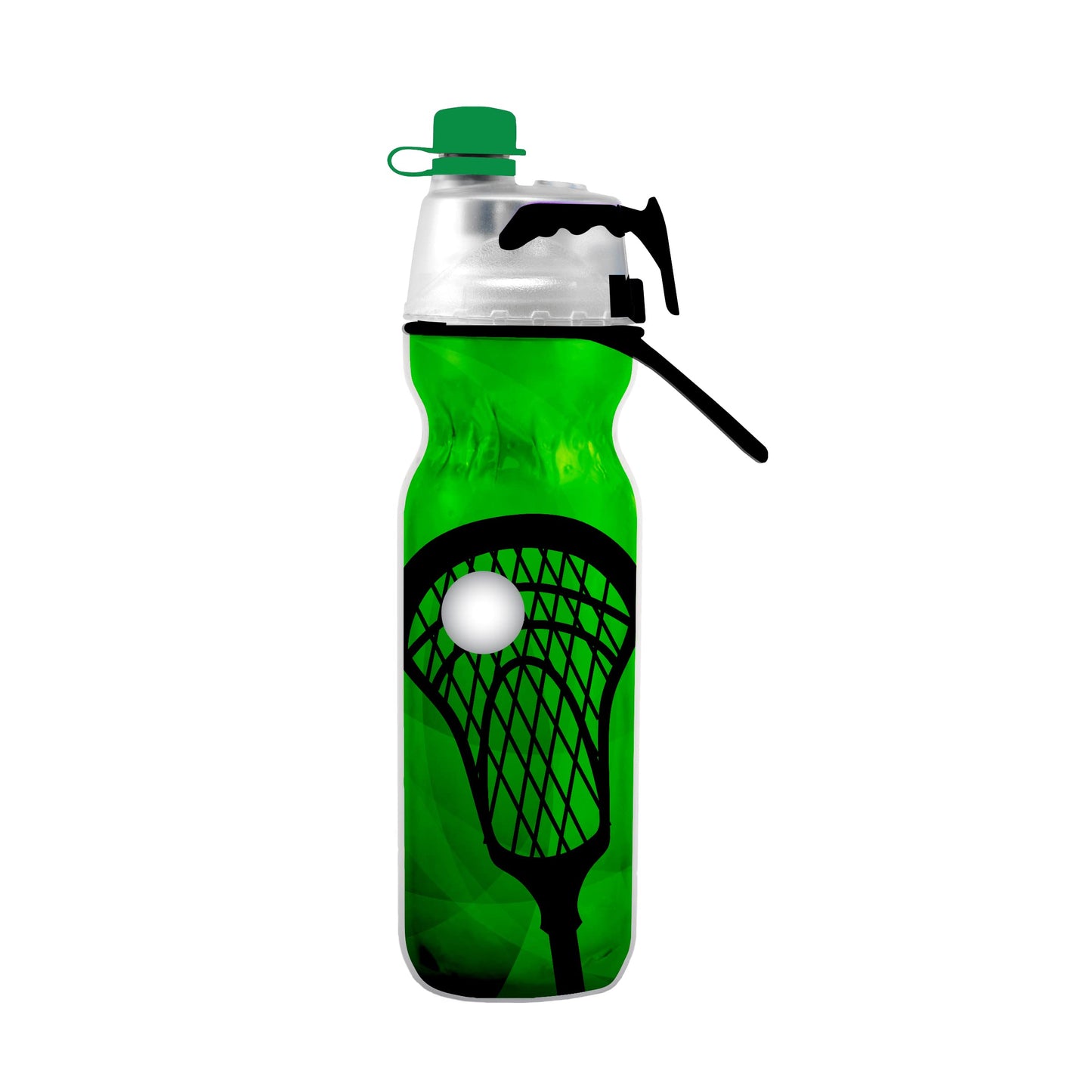 O2COOL Mist 'N Sip Misting Water Bottle 2-in-1 Mist And Sip Function With No Leak Pull Top Spout Reusable Sports Water Bottle - 20 oz (Lacrosse)