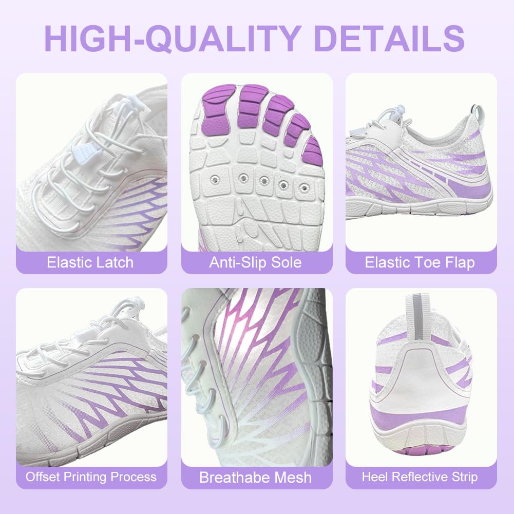 ELETON Barefoot Shoes Women Men Footwear, Wide Toe Box Hiking Zero Drop Non-Slip Quick-Dry River Boat Pool Beach Water Shoes, Lightweight Swimming Running Walking Sneakers Unisex