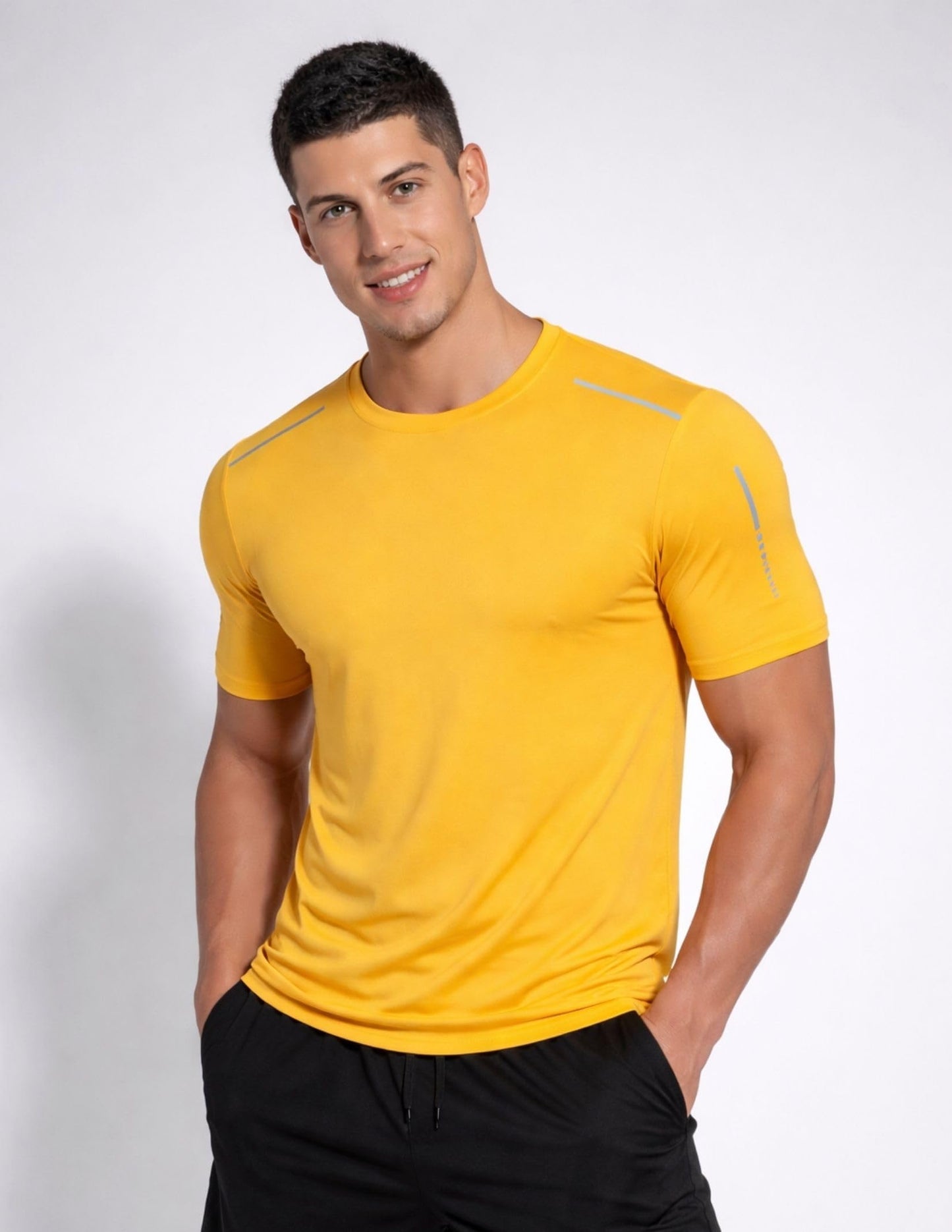 5 Pack Men’s Active Quick Dry Crew Neck T Shirts | Athletic Running Gym Workout Short Sleeve Tee Tops Bulk (Set 21, Small)