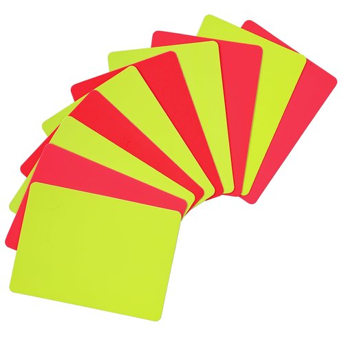 YBEATY 10PCS Professional Soccer Penalty Cards Red Yellow Soccer Referee Cards Referee Penalty Professional Football Warning Ejection Delay Card Referees Accessory for Soccer Football Game Training