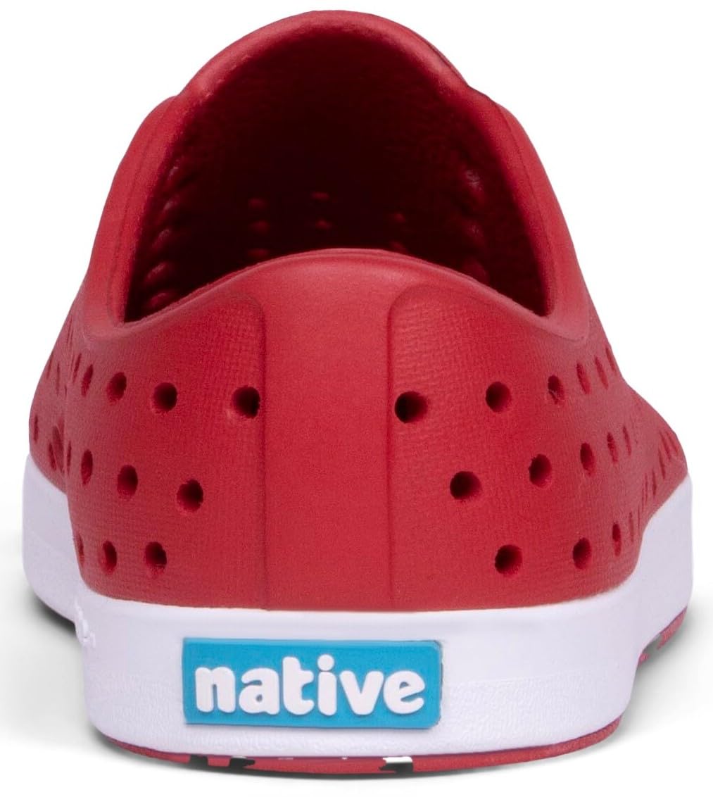 Native Shoes Unisex-Kids Jefferson Sneakers, Ruby Red/Shell White, 12 Little Kid