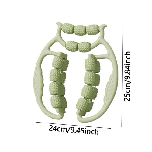 Muscle Roller for Leg Massage with 21 Wheels for Thigh Relief, Green