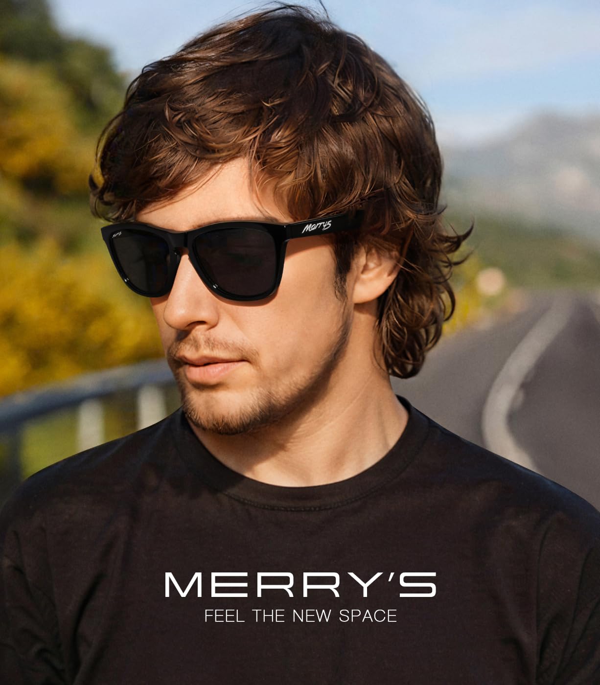 MERRY'S Classic Square Polarized Sunglasses For Men Women Fashion Trend Sports Sunglasses S9013