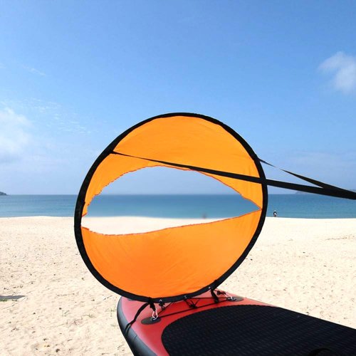 EVTSCAN Kayak Sails, 15 Inch Foldable Downwind Windsurfing Sails Kit Upwind Wind Paddle Sail for Kayak Boat Sailboat Canoe