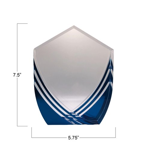 Personalized Award Making The Difference, Customizable Solid Acrylic Trophy Shield Shaped, Business Awards with Custom Text