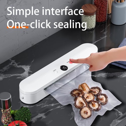 FIRE HIVE Vacuum Sealer Machine for Food, Dry & Moist Mode, 60KPa Strong Suction, 22s Fast Sealing, Compact Automatic Sealing Machine, 11" Wide Seal Strip, Includes 10 Sealer Bags
