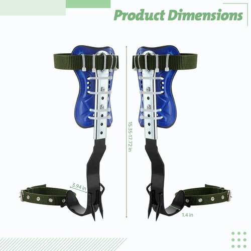 Homaisson Tree Climbing Spikes Set, Adjustable Tree Climbing Spikes, Portable Tree Climbing Gears with Safety Belt, Climbing Tool for Hunting Observation, Fruit Picking