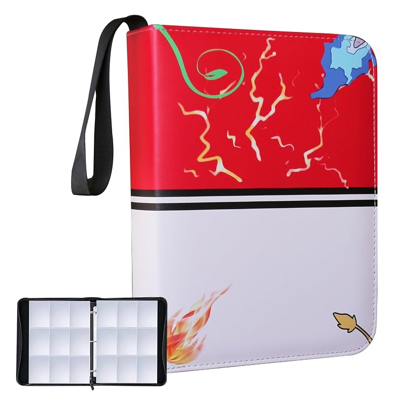 Trading Card Binder Deluxe – Premium 9-Pocket Album with 900 Pockets, Red & White Variation