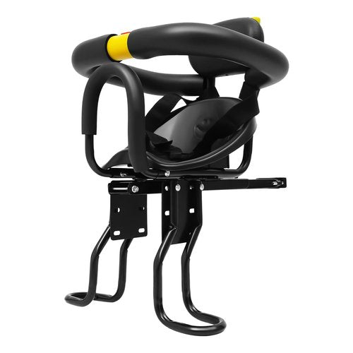 Kreiaoer Kids Bike Seat with Safety Harness & Footrest, Adjustable Front Mount Child Bike Seat, Child Bicycle Seats for Children 1~5 Years – Compatible with Most Adult Mountain Bikes