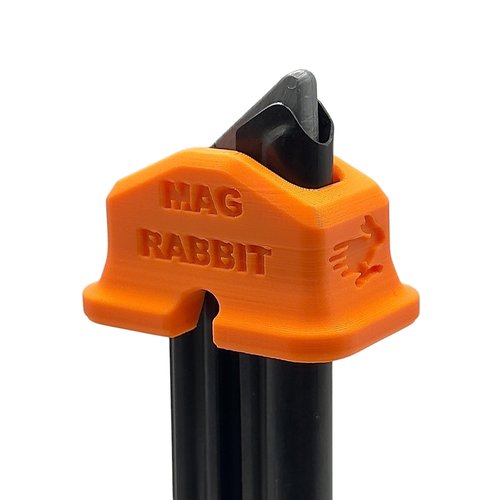 Mag Rabbit Magazine Rapid Speed Loader for Ruger Mark I II III IV 22/45, Smith & Wesson Victory, Browning Buckmark 22LR - Pain Free - Thumb Relief - Easy Loading (Orange)