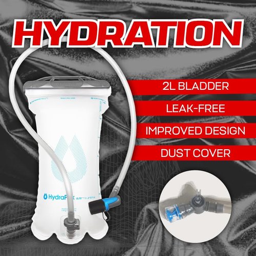 RAVERUNNER® Anti Theft Rave Hydration Backpack - 2L Insulated Water Backpack for Raves, Festivals, Hiking, Running - Festival Hydration Pack for Hydration Backpack Rave