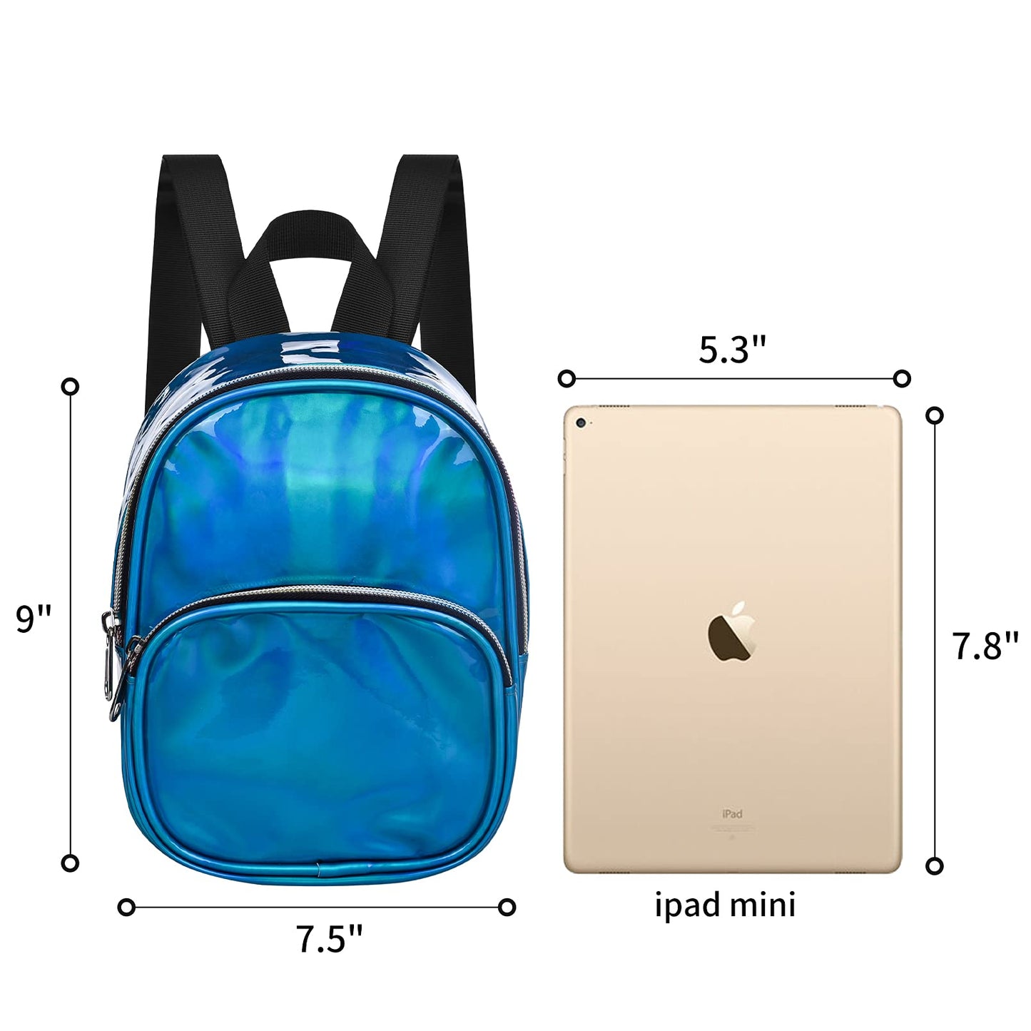 USPECLARE Clear Mini Backpack Stadium Approved for Little Boys & Girls, Transparent Backpack for Concert, Festival, Sport Events