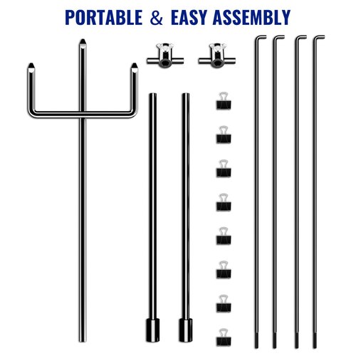 Highwild Adjustable Steel Paper Target Stand with 8 Clips