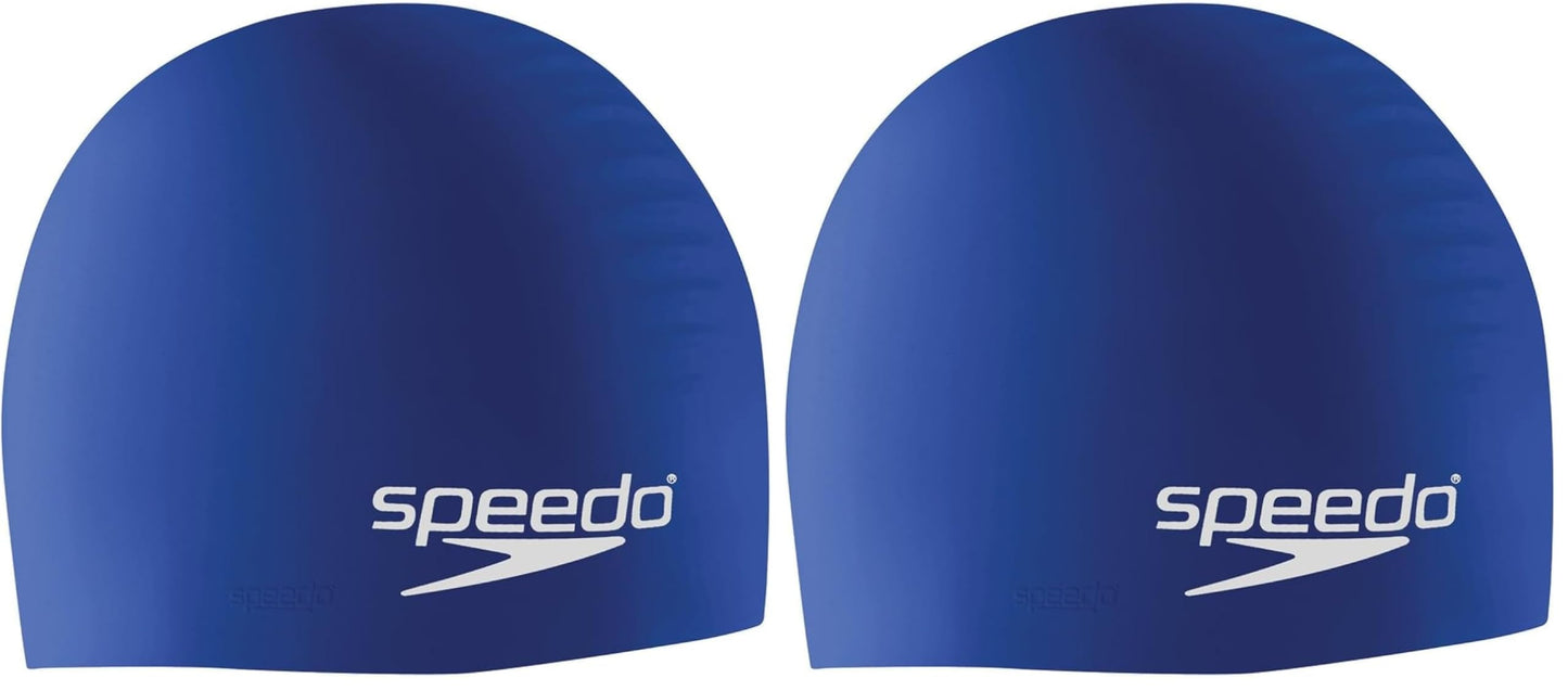 Speedo Unisex-Adult Swim Cap Silicone,(Pack of 2)