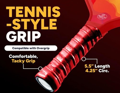 Friday Fever Paddle, Triple-Layer T700 Raw Carbon Fiber, Gen 3 Construction, Dual-Edge Foam, USAP PBCoR .43 Certified (Scorch, 1)