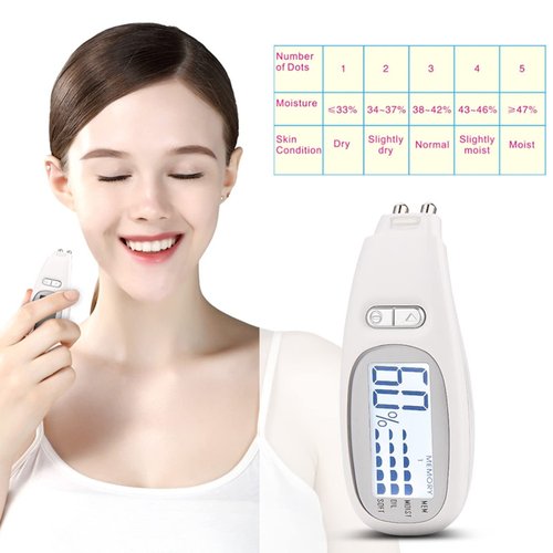 DGFJY Skin Detector Moisture Tester Skin Diagnosis Analyzer Portable Mini Skin Analyzing Device For Skin Care With Backlit Digital Skin Detector Moisture Tester