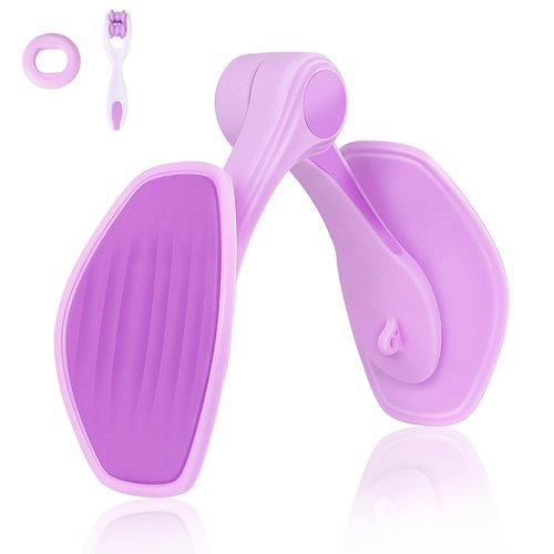 Thigh Master Hip Trainer Kegel Exerciser,Pelvic Floor Exercise Devices for Arm Leg,Inner Thigh Exercise Equipment Kegel Exercise Products for Women Home Gym (Purple)