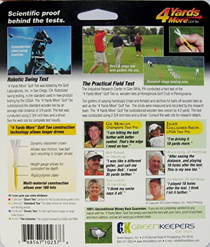 4 Yards More Golf Tee - 2 3/4" Yellow (4 Tees) - ProActive Sports