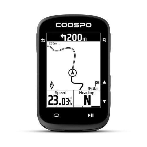 COOSPO CS500 Bike Computer Wireless, 2.6 Inch LCD GPS Cycling Computer with Route Navigation, Bluetooth5.0 ANT GPS Bicycle Speedometer with Auto-Backlight, Support Bike Radar & 45H Battery Life