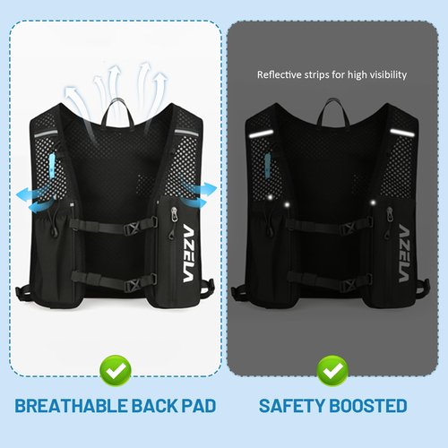 Running Hydration Vest Backpack, Running Vest Pack with 2L Water Bladder, Lightweight Hydration Pack for Hiking Trail Running Cycling Race Marathon for Women Men