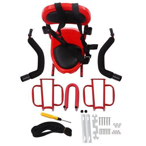 KWCWB Child Bike Seat,Back Mount Child Bike Seat Attachment,for Adult Bikes,Outdoor Bikes Seats, for Children from 1 to 6(Red)