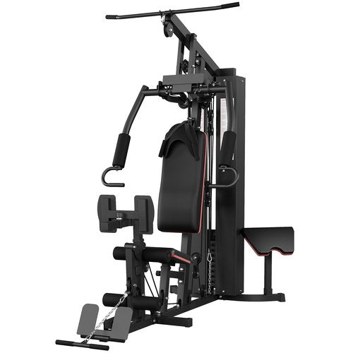 All in ONE Home Gym Equipment Multifunctional Full Body Workout Machine with 150LBS Weight Stack, Exercise Equipment with Pulley System