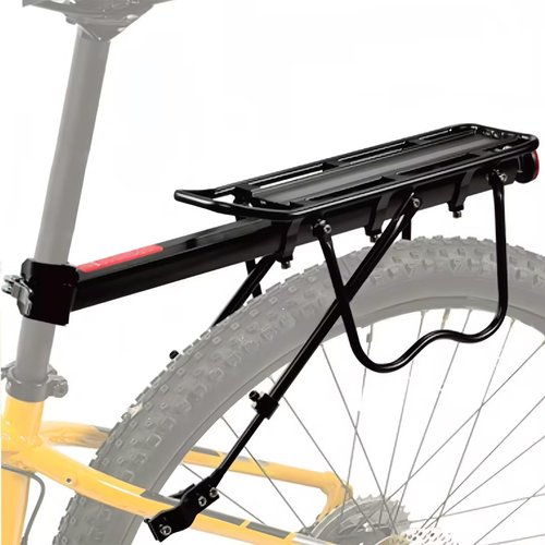 Bike Rear Rack - Universal Rear Cargo Rack for 50kg/110lbs Bikes&Ebikes 24"-29" Aluminum Alloy Adjustable Bike Rack Carrier for Heavy Cargo&Luggage Load