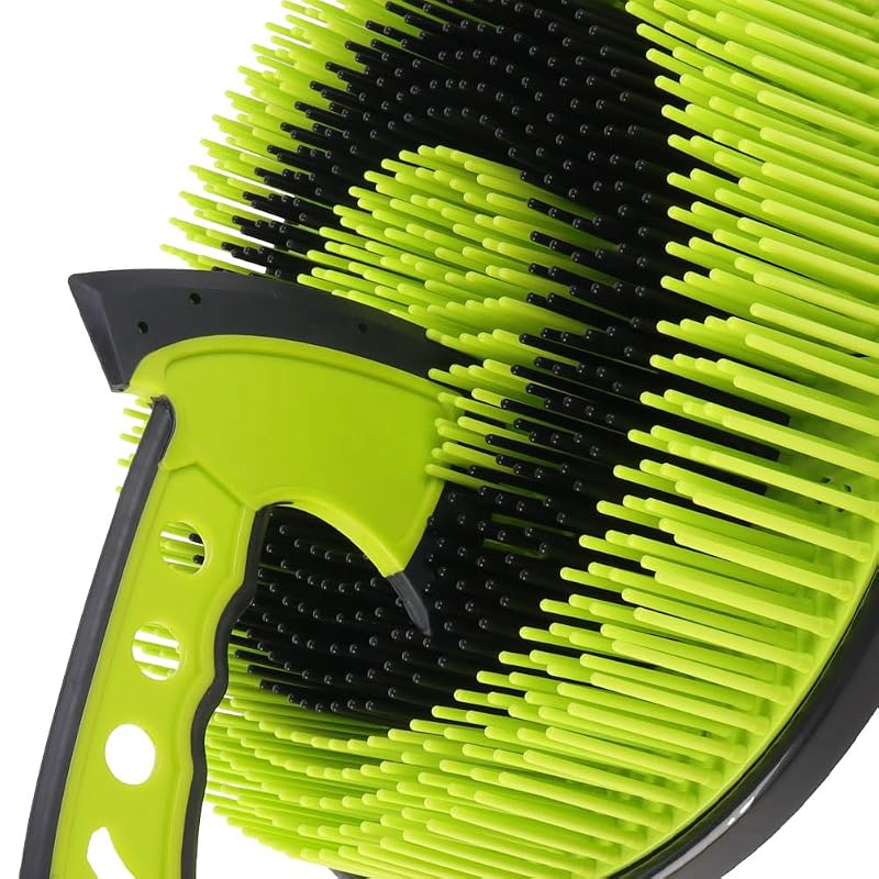 Leeray 3-in-1 Axe Throwing Game with Bristle Target Board - 12-Inch Green (Black+Green) Variation