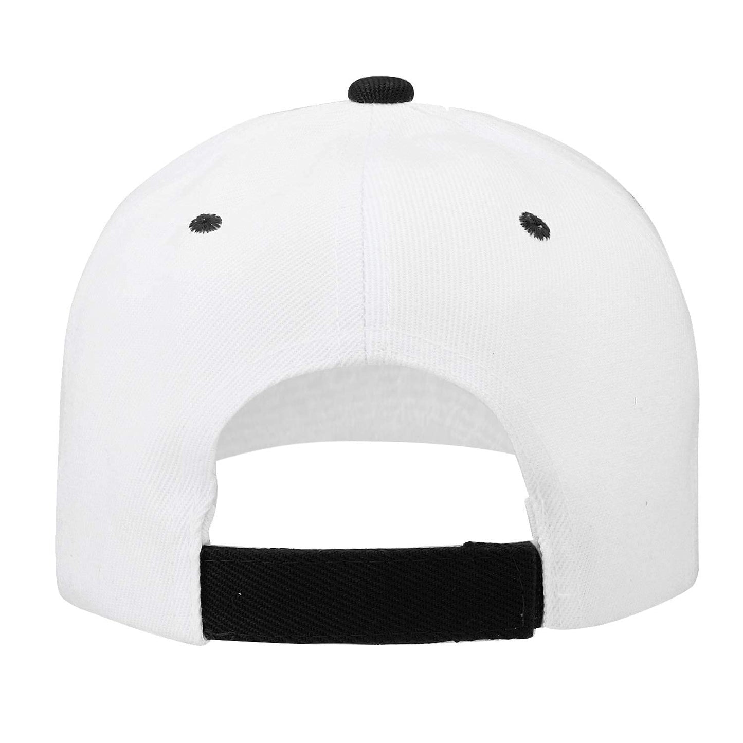 Falari Baseball Cap Adjustable Size for Running Workouts and Outdoor Activities All Seasons (1pc White/Black)