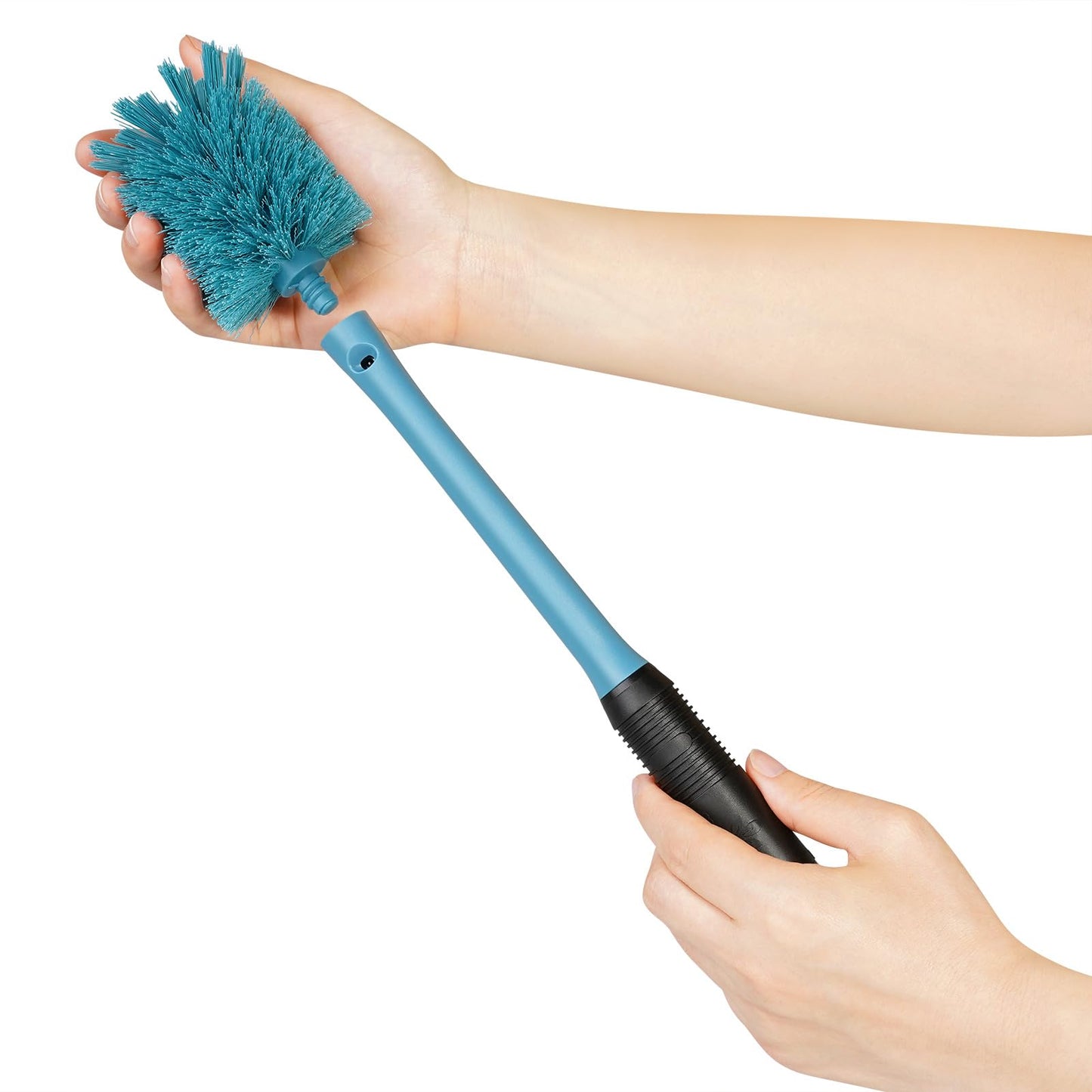 MOSOLAN 2-in-1 Bottle Brush Refills, 3 Pack Replacement Brush Heads, Smokey Blue