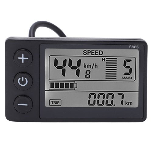 VGEBY Electric S866 LCD Display Meter 24V-48V Control Panel with Plug Brushless Motor Speed Controller Kit LCD Display