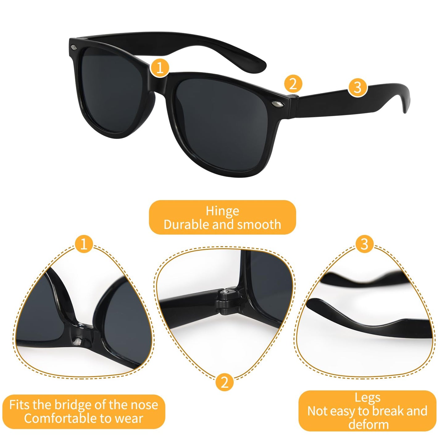 Mdvora 12pcs Kids Sunglasses Set, Toddler Sunglasses, for Outdoor(12pcs)