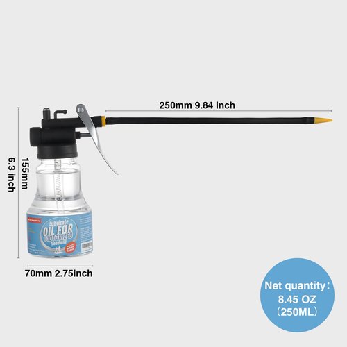 Huangyunming Silicone Treadmill Lubricant for Belt/Lubes |8.45 Ounce, High Temperature Resistant and Stable Lubricant,Treadmill Oil Belt Lubricant，Equipped with Oil Pump and Long Hose, Easy to use
