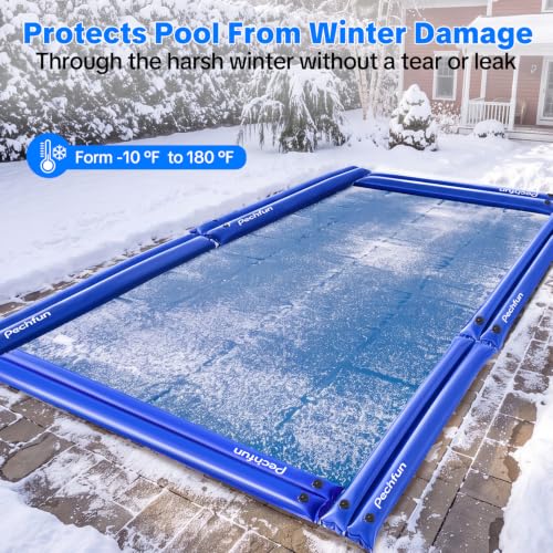 Pechfun 8.5 Ft Double Chamber Pool Water Bags - Heavy Duty Winter Water Tubes - 5 Pack