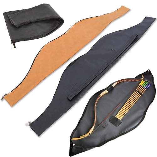 ZSHJGJR Archery Bow Bag 60 Inch Traditional Recurve Bow Case for Longbow Horse Bow (black)