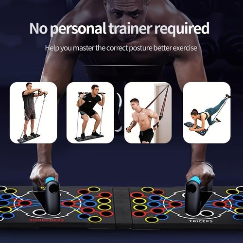 54-Hole Push-Up Board – Multi-Function Exercise Equipment for Home Gym – Adjustable Push-Up Bars for Chest, Arms & Core Workout – Strength Training Tool for Men & Women