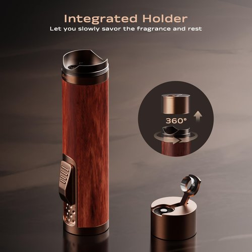 Torch Lighter, All-in-one Torch Lighter with Punch, Holder, Draw Enhancer Tool, Windproof Jet Flame Lighters, Gifts for Men Accessories, Refillable Butane Lighters for Candles, Travel (Without Gas)