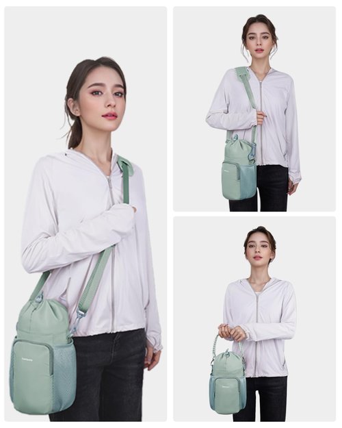 sportsnew Water Bottle Carrier Bag with Phone Pocket for 30/40oz Tumbler with Handle Accessories, 32/40/64 oz Without Handle Insulated Water Bottle Holder with Strap Large Sling Bag Crossbody