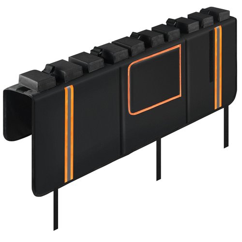 Tailgate Bike Pad, Upgrade Pickup Truck Bike Tailgate Pad with Reflective Strips & Tool Pockets, Tailgate Pad for Mountain Bike for 5 Bicycles