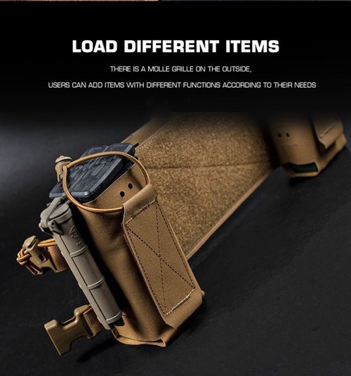 MK4 Chest Hanging/Tactical Vest Extended Chassis, Multifunctional MOLLE Side Hanging, Magic Sticker, Tactical Tool Bag (Green)